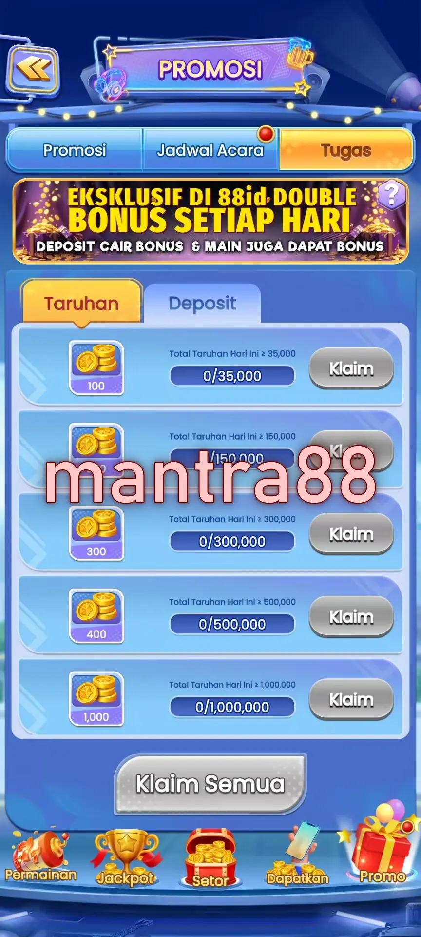 mantra88 Tangkapan Layar Resmi APK